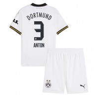 Camisa de Futebol Borussia Dortmund Waldemar Anton #3 Equipamento Alternativo Infantil 2024-25 Manga Curta (+ Calças curtas)